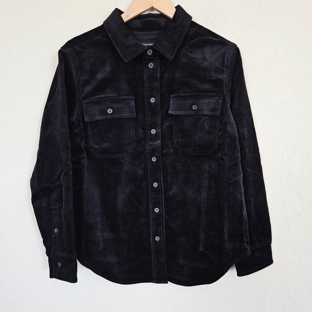 Universal Standard Corduroy Greenwich Jacket Black Women's Size 0 Casual‎ Goth